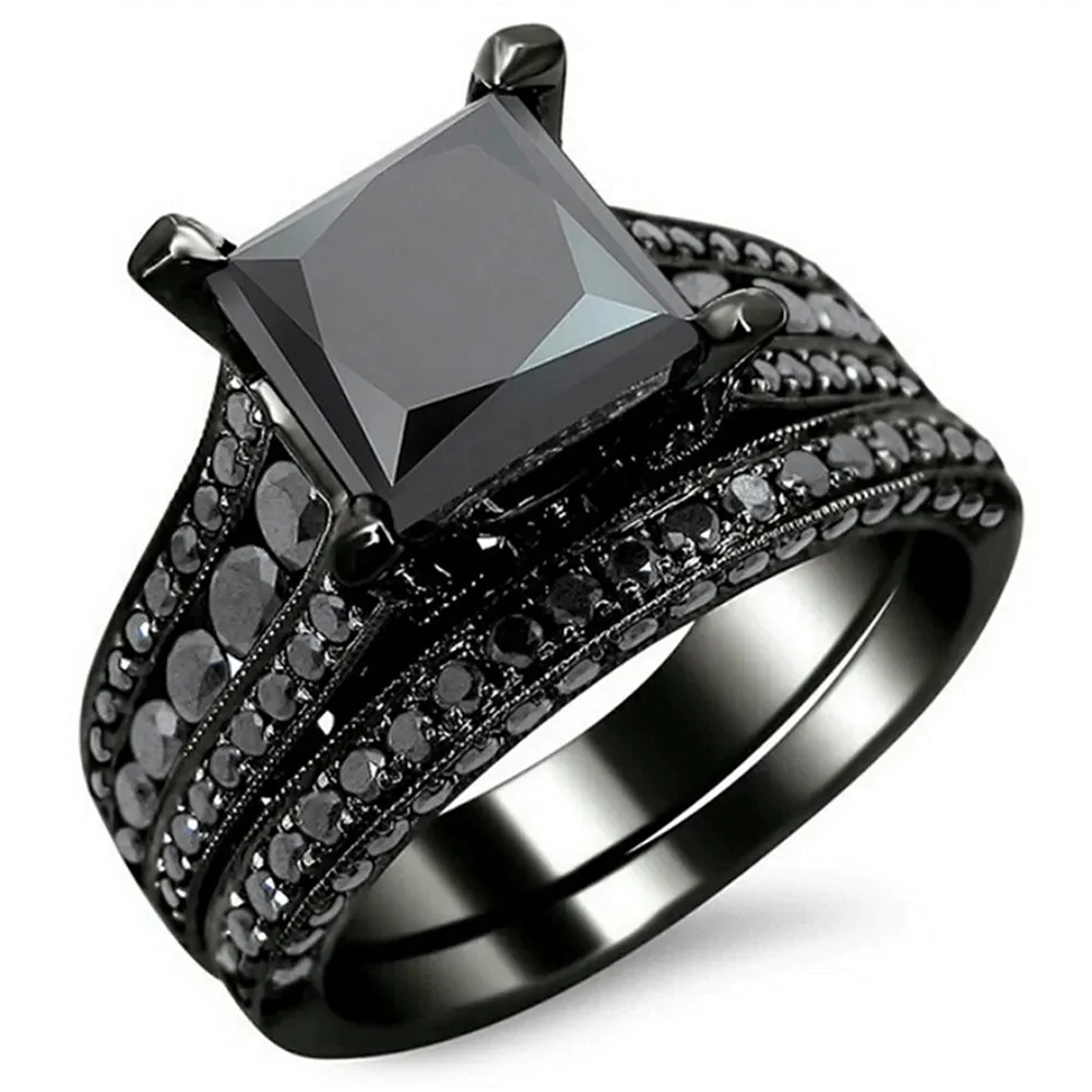 APM Monaco мужское кольцо серебро золото с черными камнями