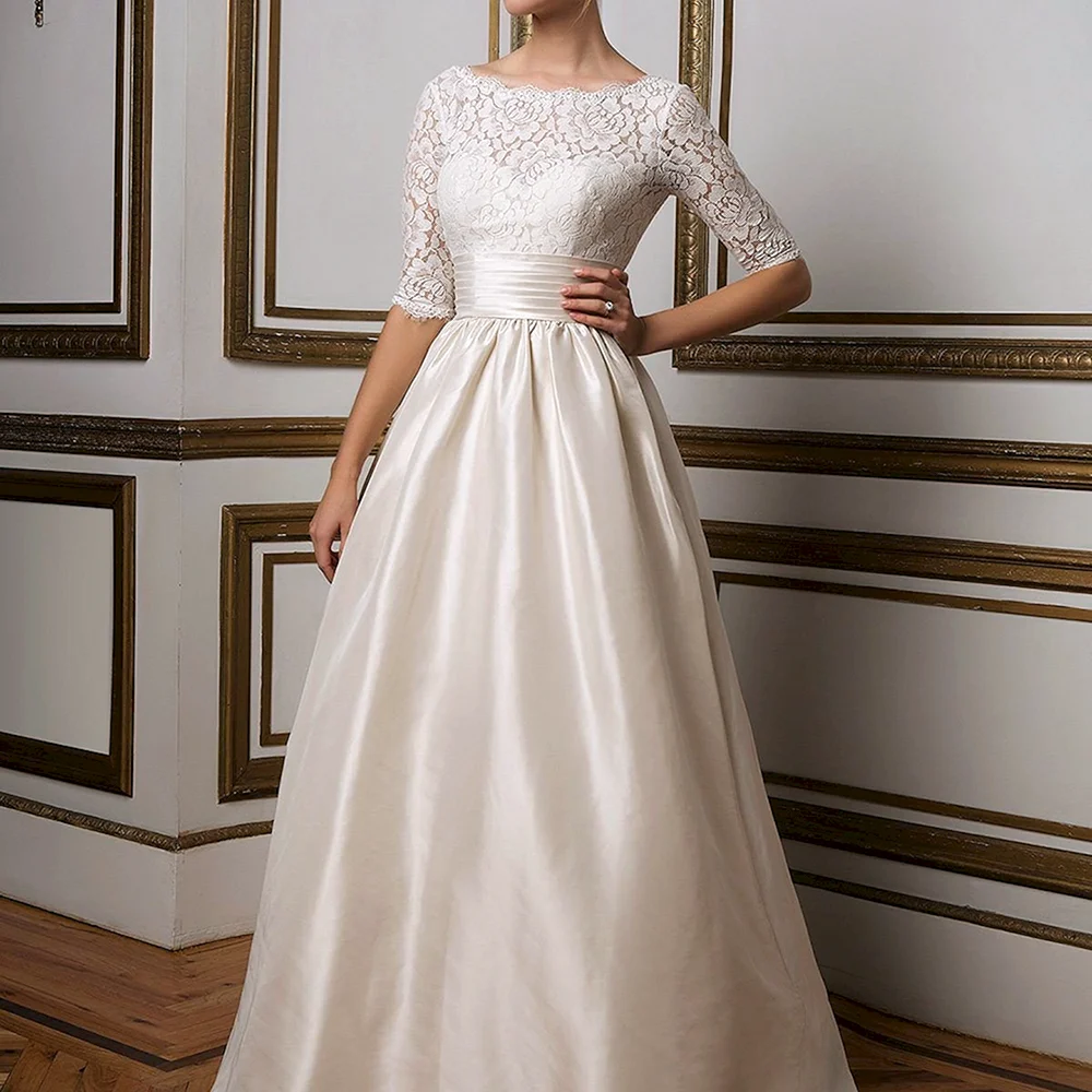 Атласные Свадебные платья 2023