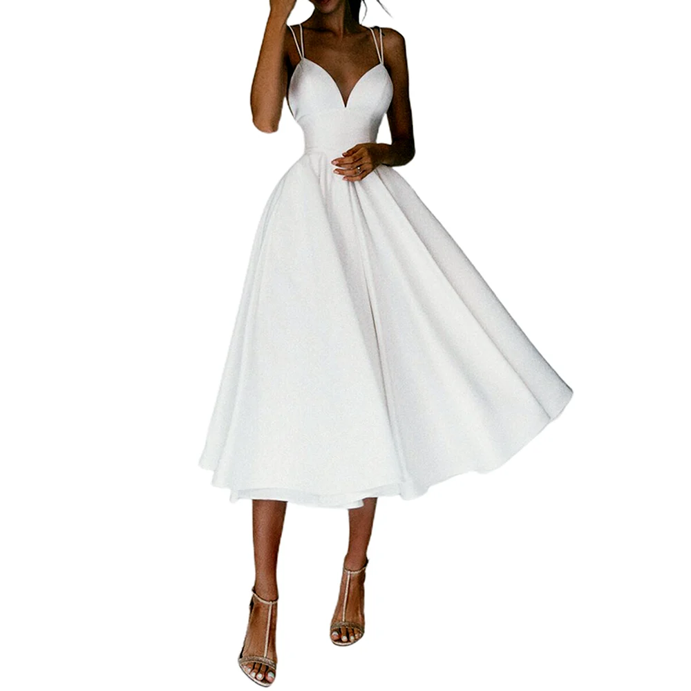 Белое платье миди