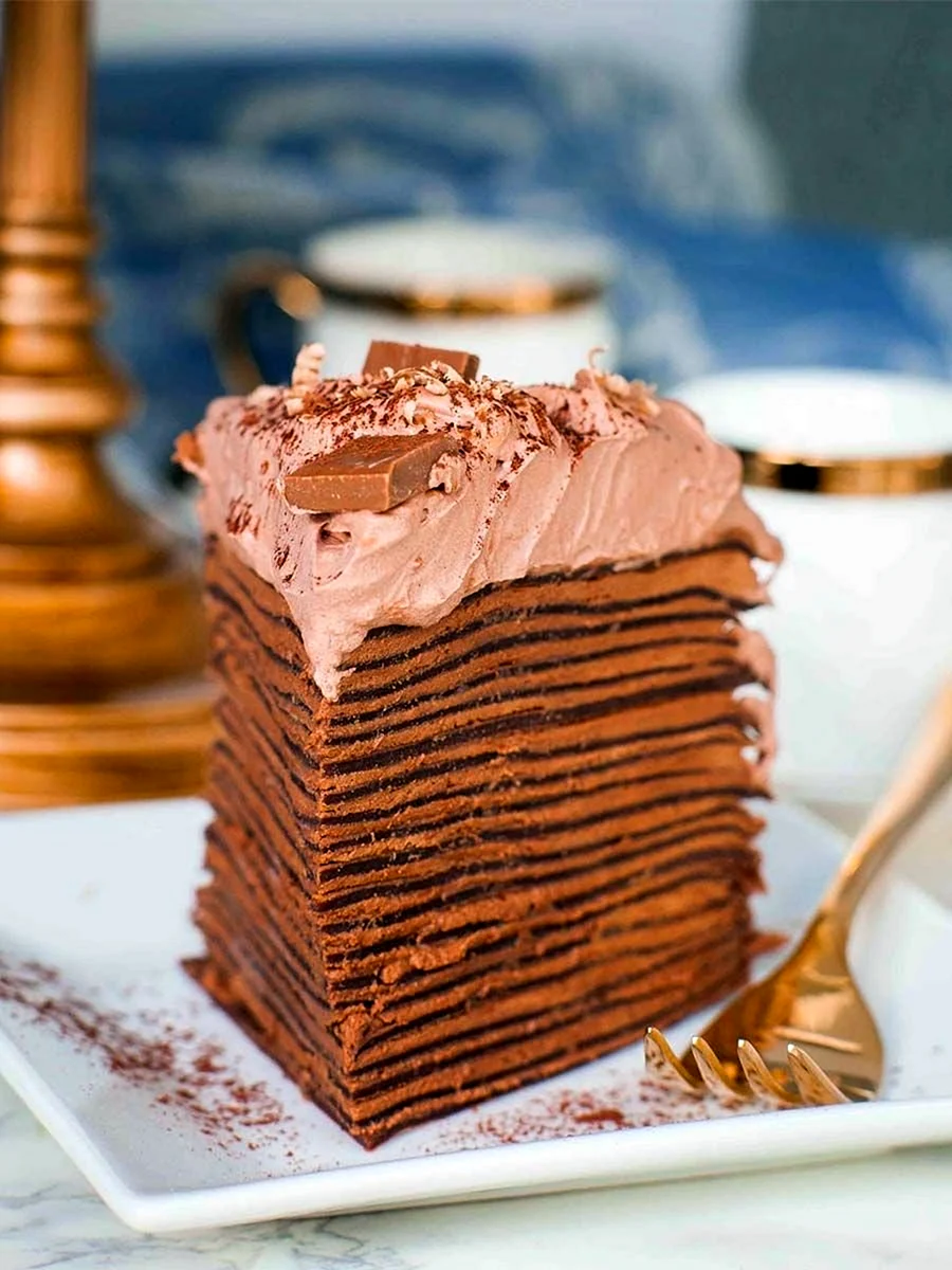 Блинчиковый шоколадный торт