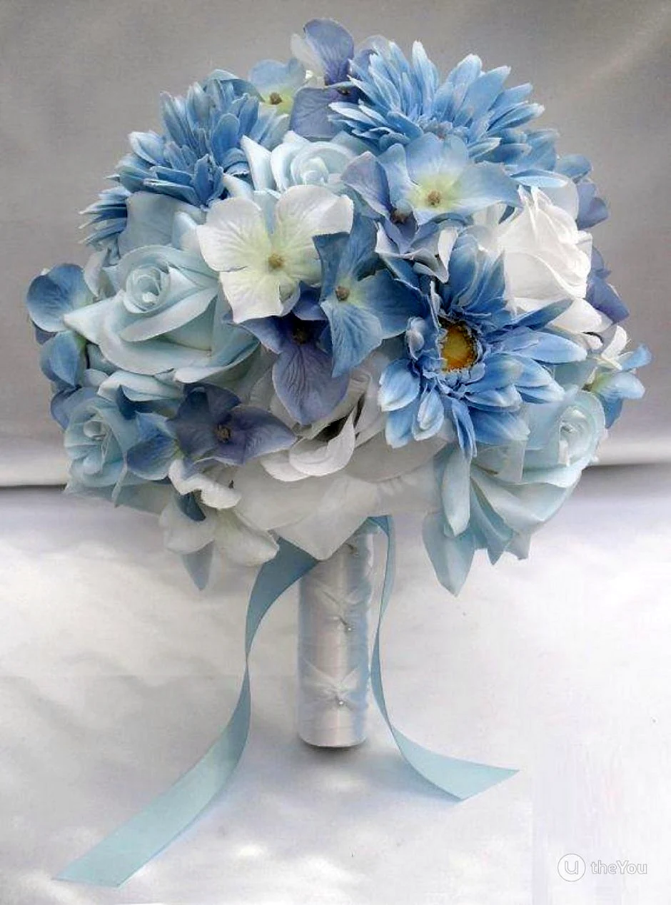 Букет невесты «голубые облака»
