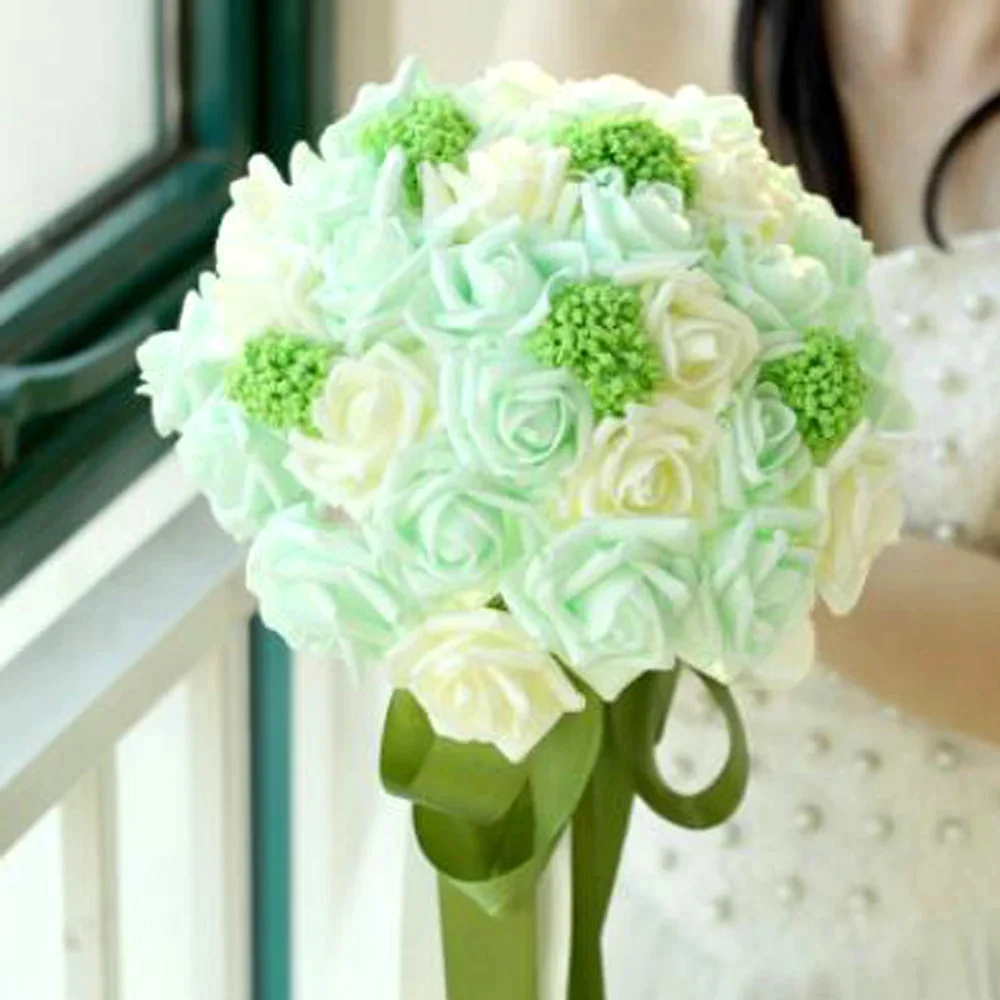 Букет невесты в зеленом цвете
