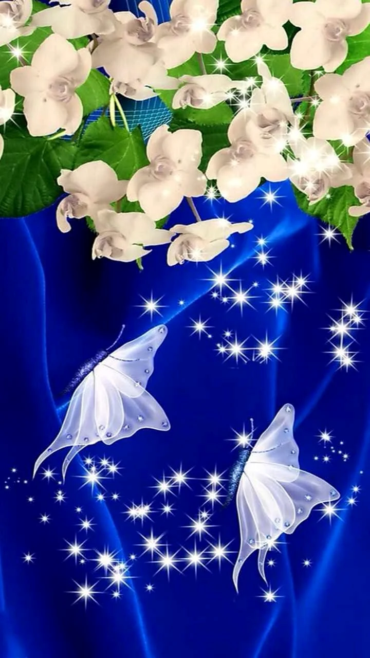 Доброй ночи с бабочками красивые