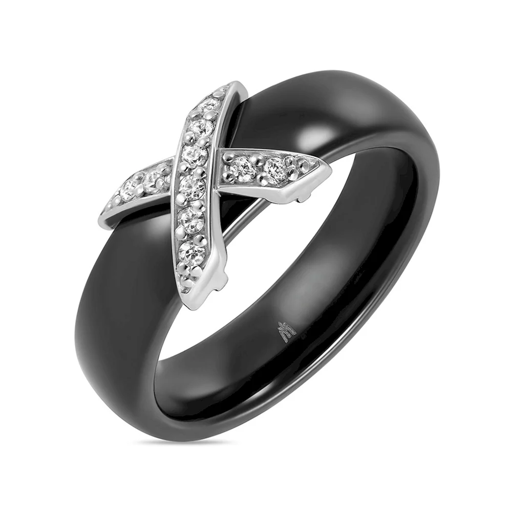 Керамическое кольцо Аквамарин