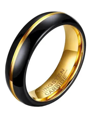Кольцо мужское обручальное черное золото