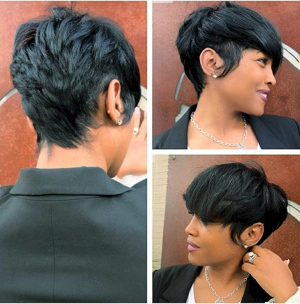 Короткая стрижка женская черные волосы