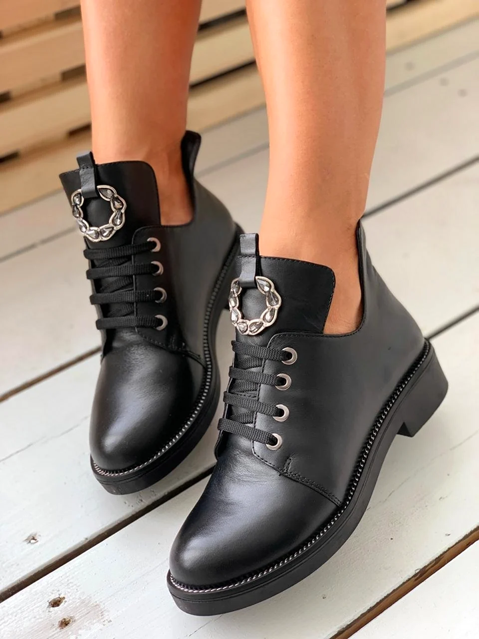 Кожаные ботинки Botas mujer