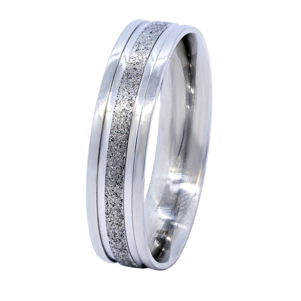 Матированное серебряное кольцо