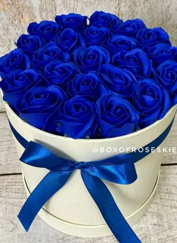 Мыльные розы голубые букеты