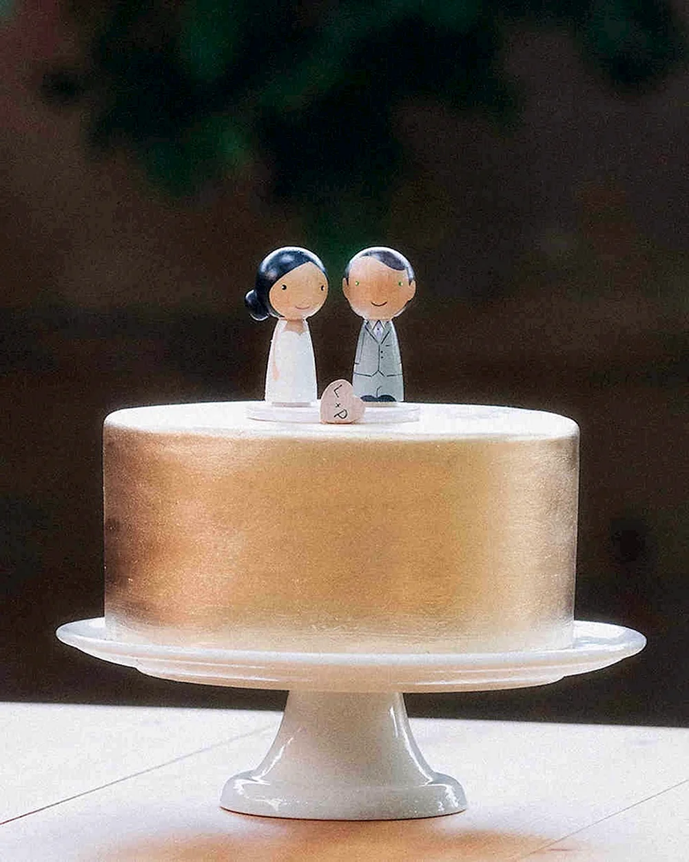 Необычный маленький свадебный торт