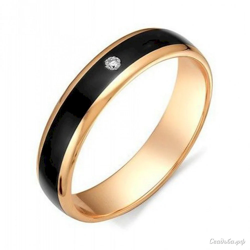 Обручальное кольцо Алькор с бриллиантом 123388-100