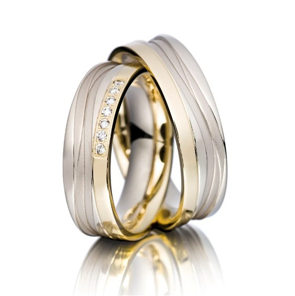 Обручальное кольцо из комбинированного золота r01-Wed-00108
