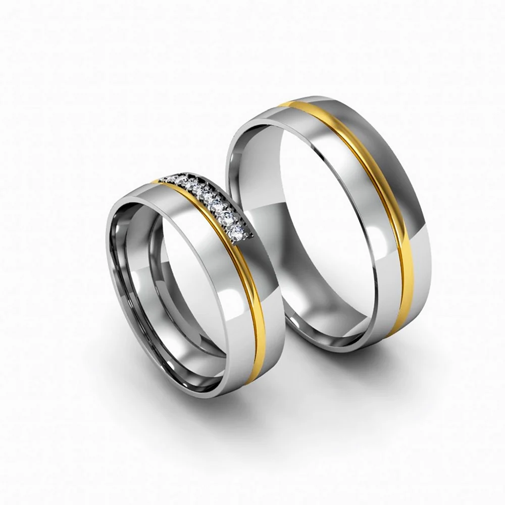 Обручальные кольца из белого золота 2022
