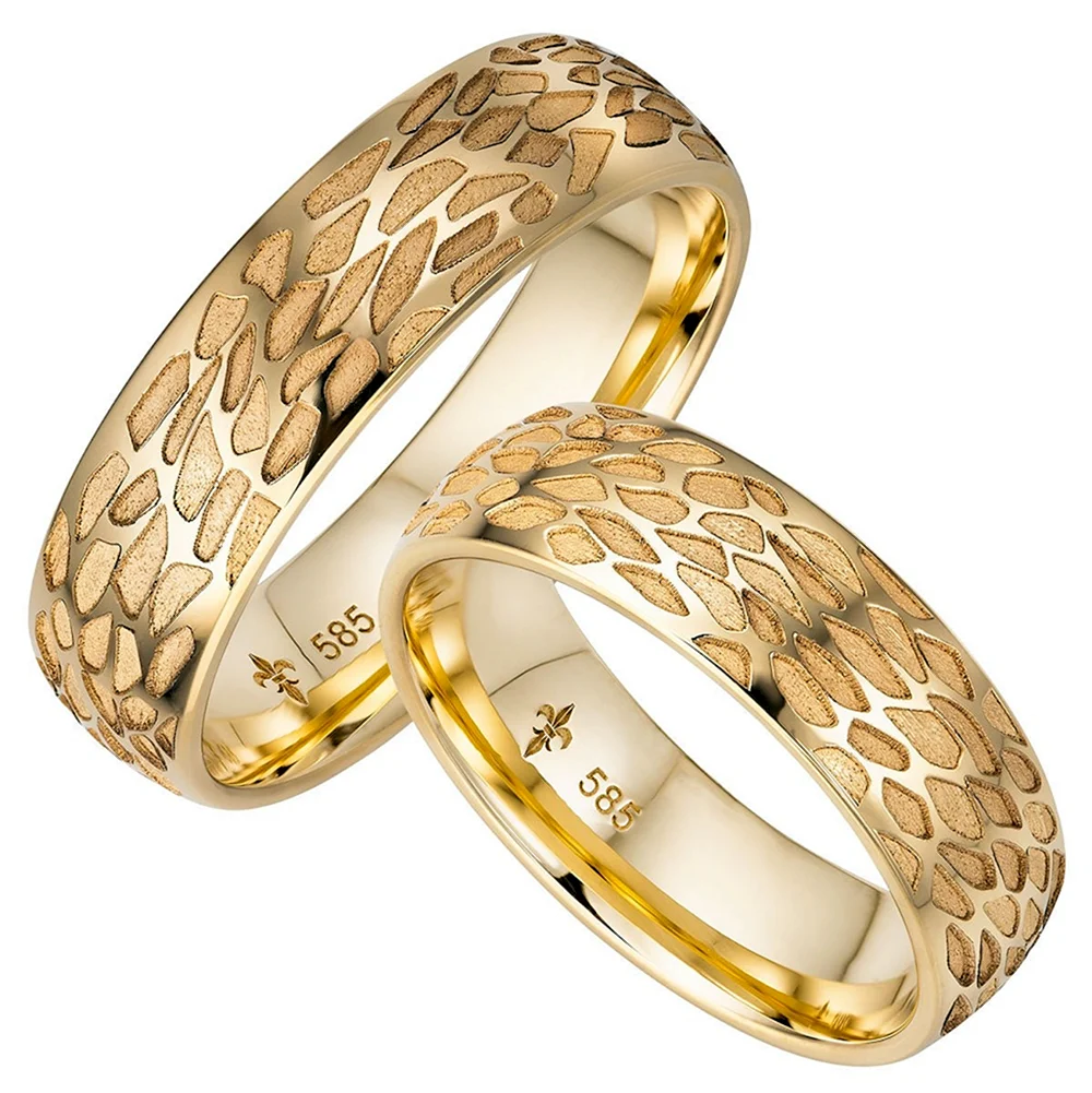 Обручальные кольца из желтого золота