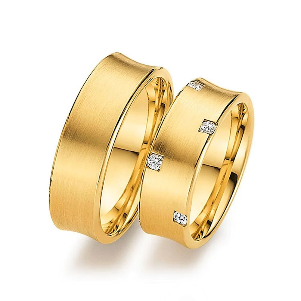 Обручальные кольца парные золотые 585 жёлтое золото