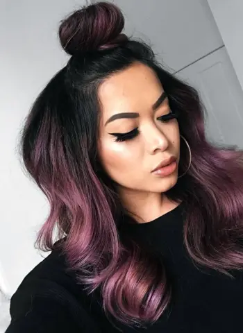 Окрашивание волос розовый и фиолетовый