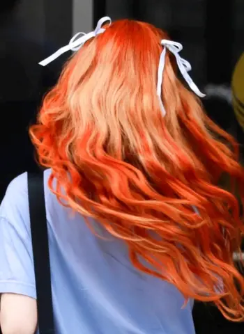 Оранжевые волосы Эстетика