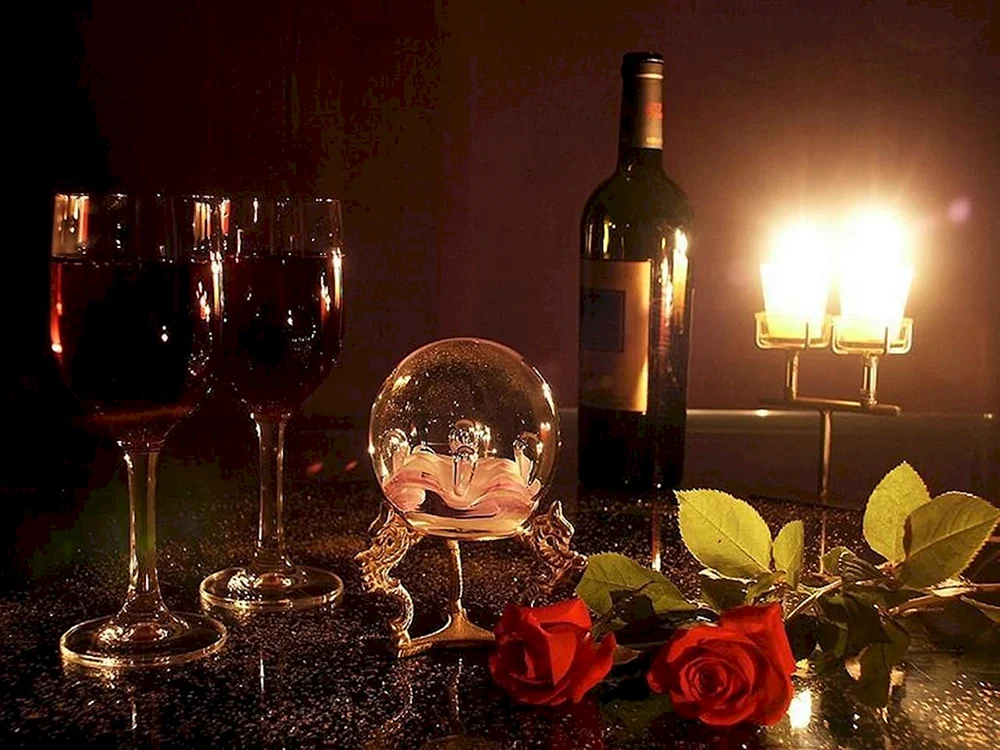 Открытки романтического вечера