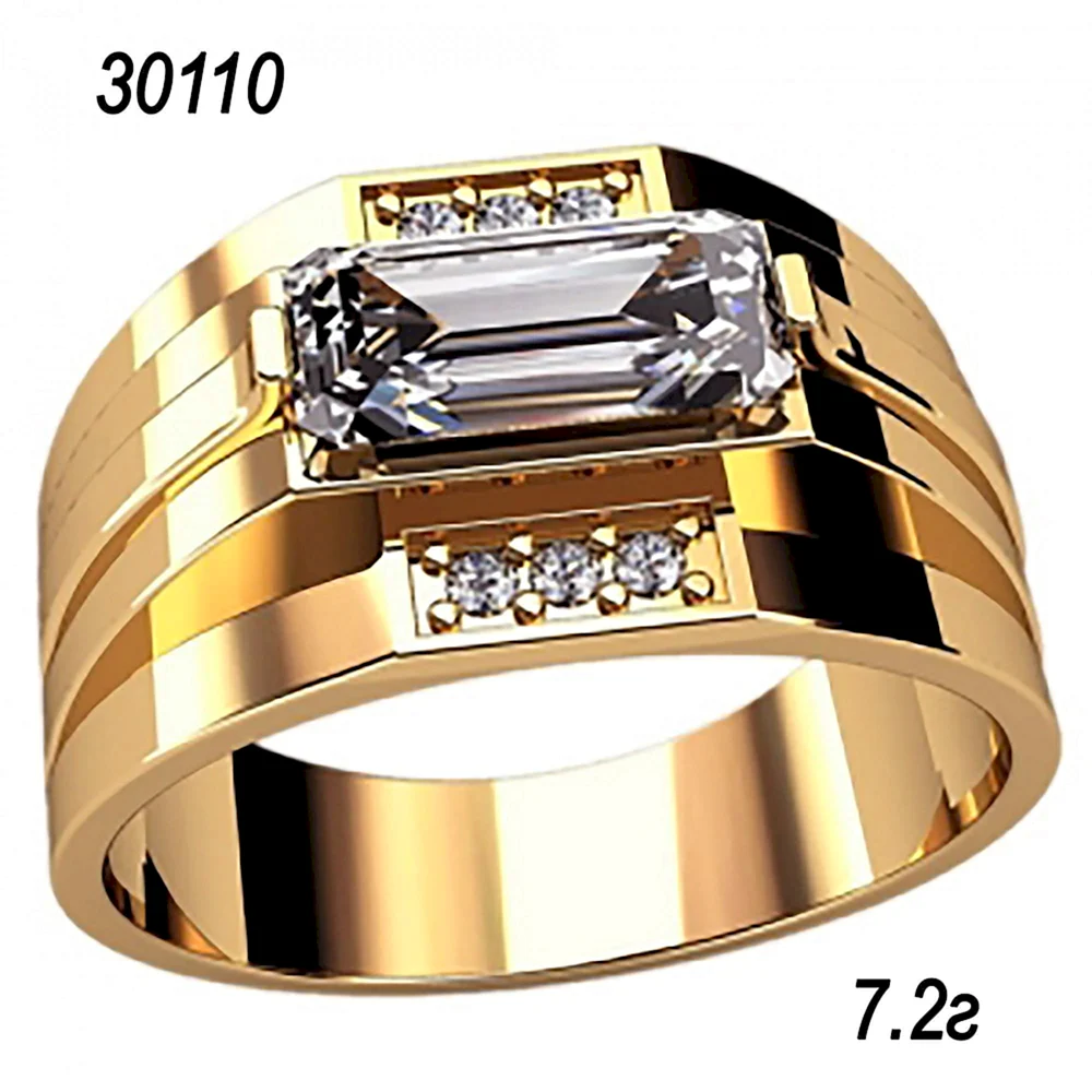 Печатка с бриллиантами золото 585 a975