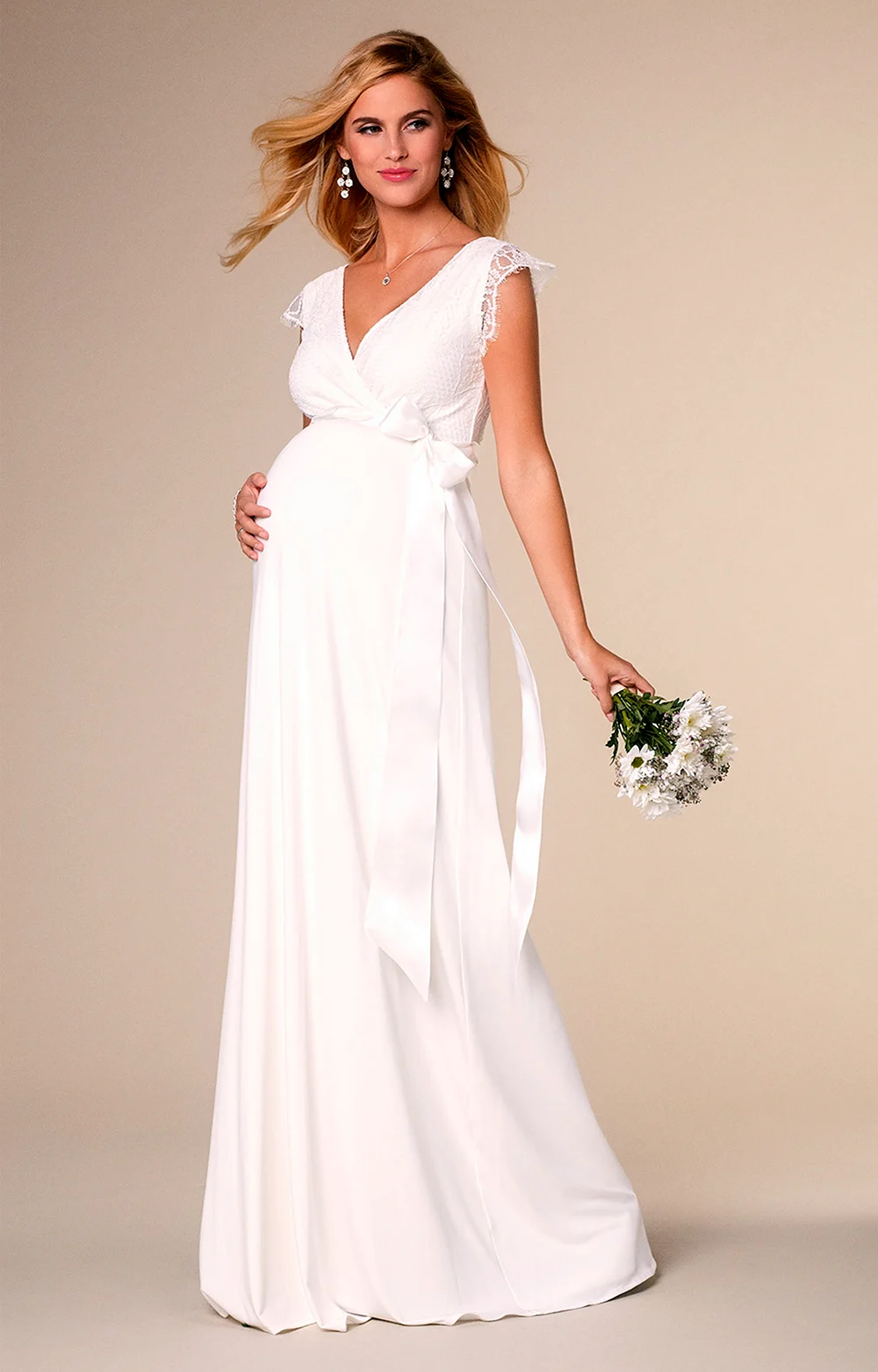 Платье Ампир свадебное для беременных
