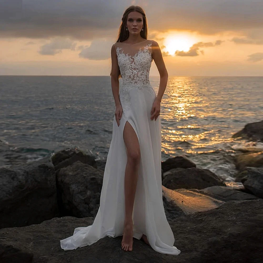 Пляжное свадебное платье