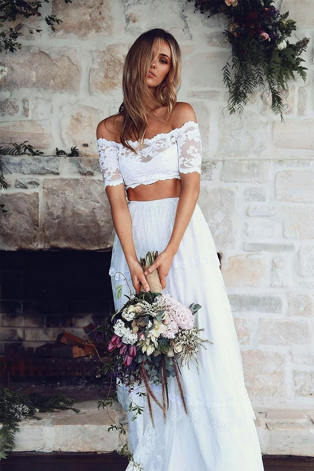 Раздельное свадебное платье
