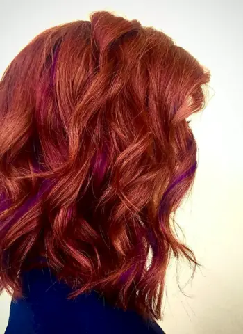 Рыже фиолетовые волосы
