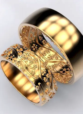 Широкое кольцо из золота