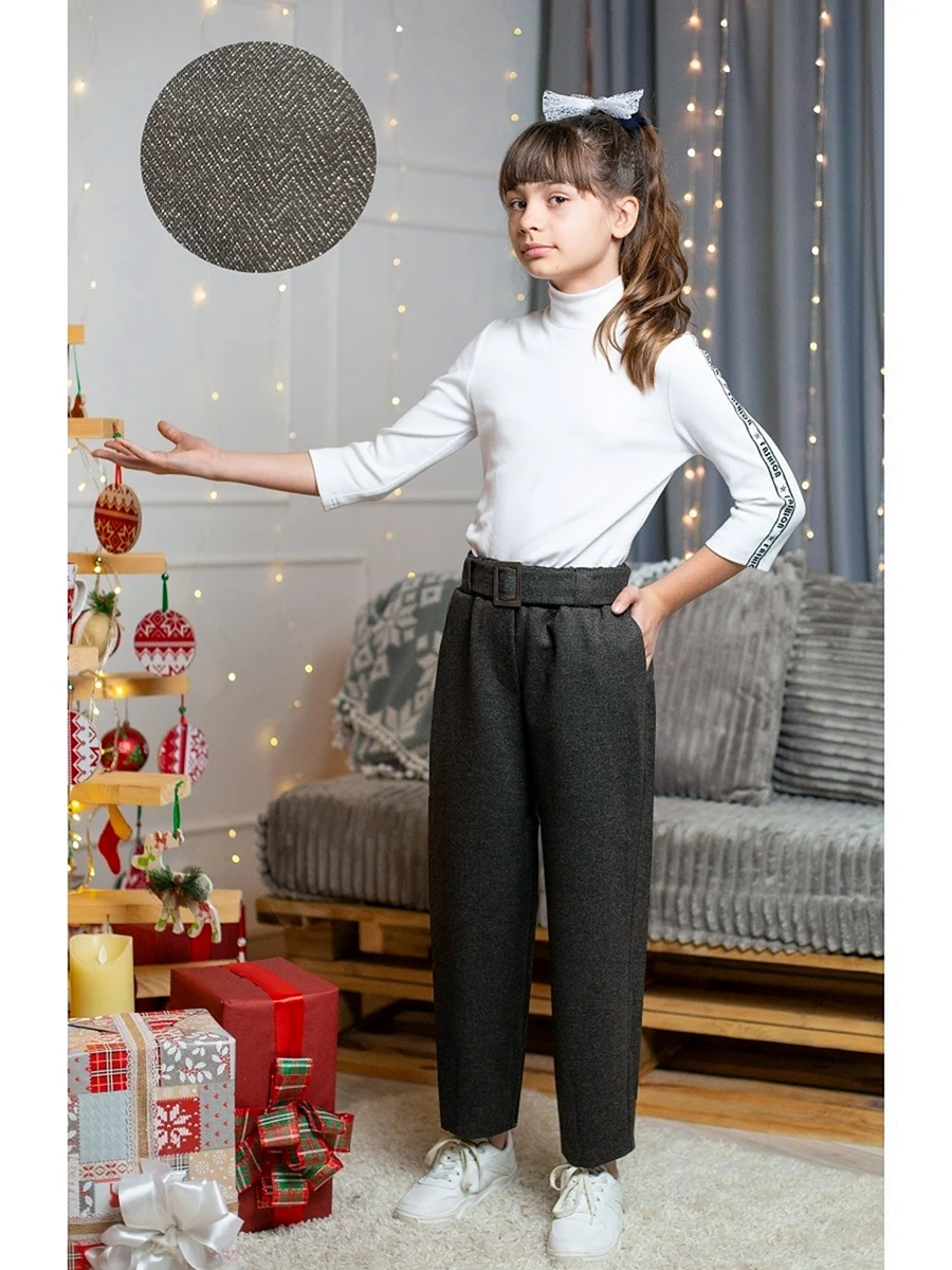 Школьные брюки для девочек широкие модные