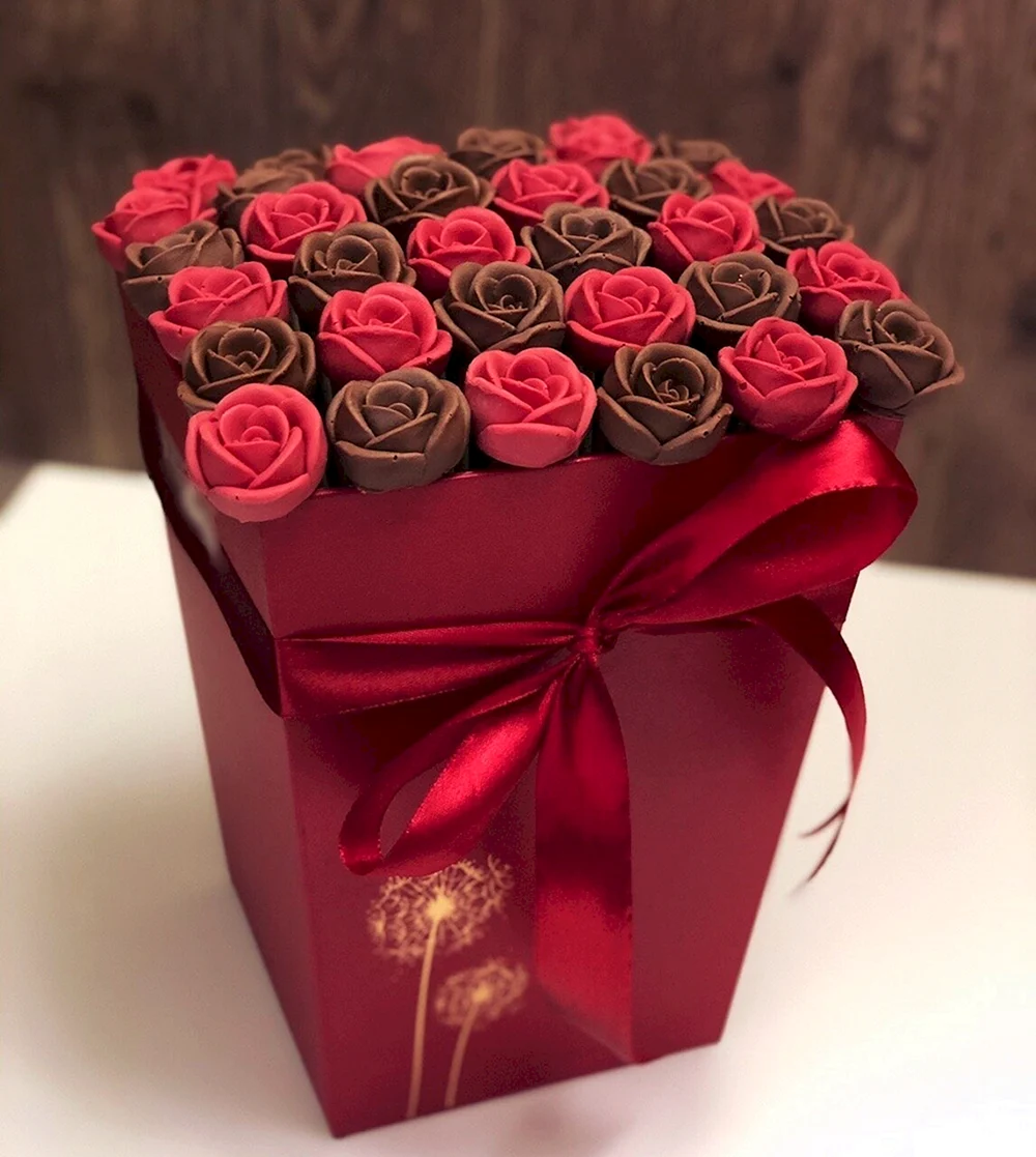 Шоколадные розы букет