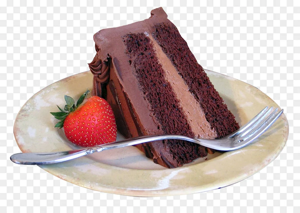 Шоколадный торт с клубничным конфи