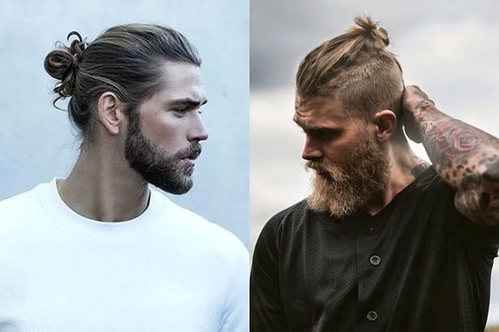 Стрижка man bun