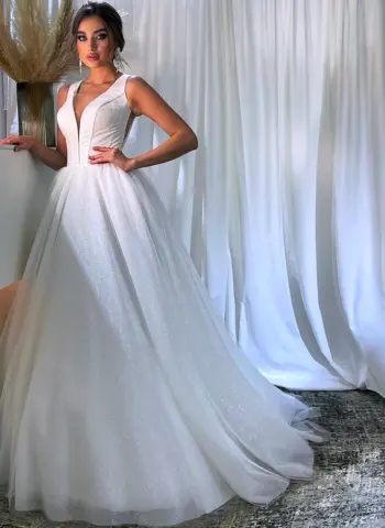 Свадебное платье из глитерра