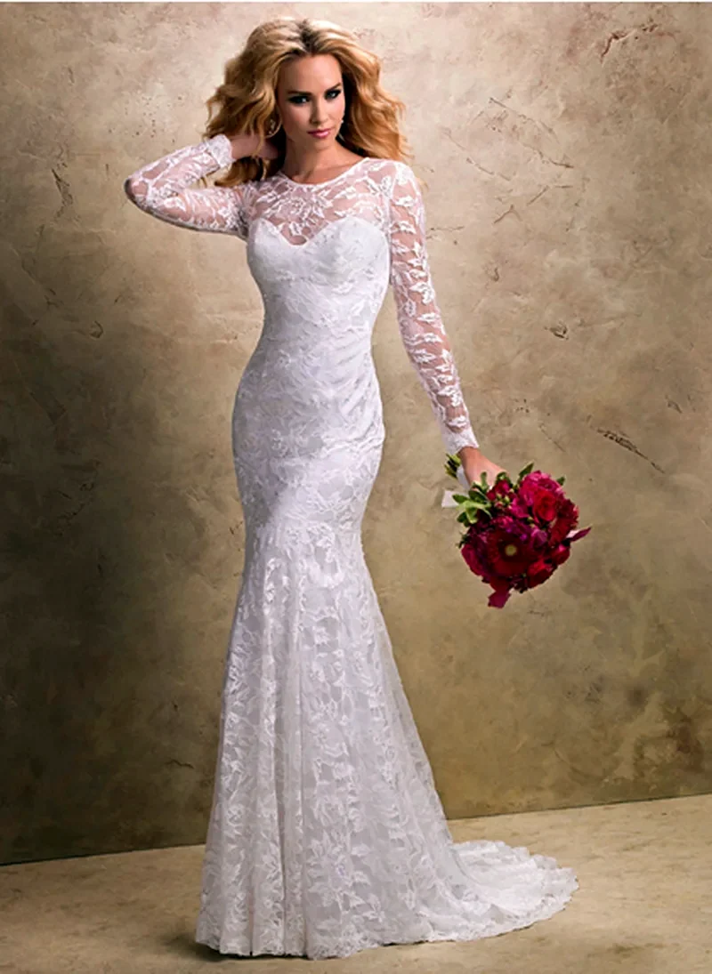 Свадебное платье с рукавами