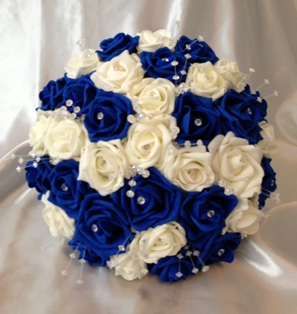 Свадебный букет в синем цвете