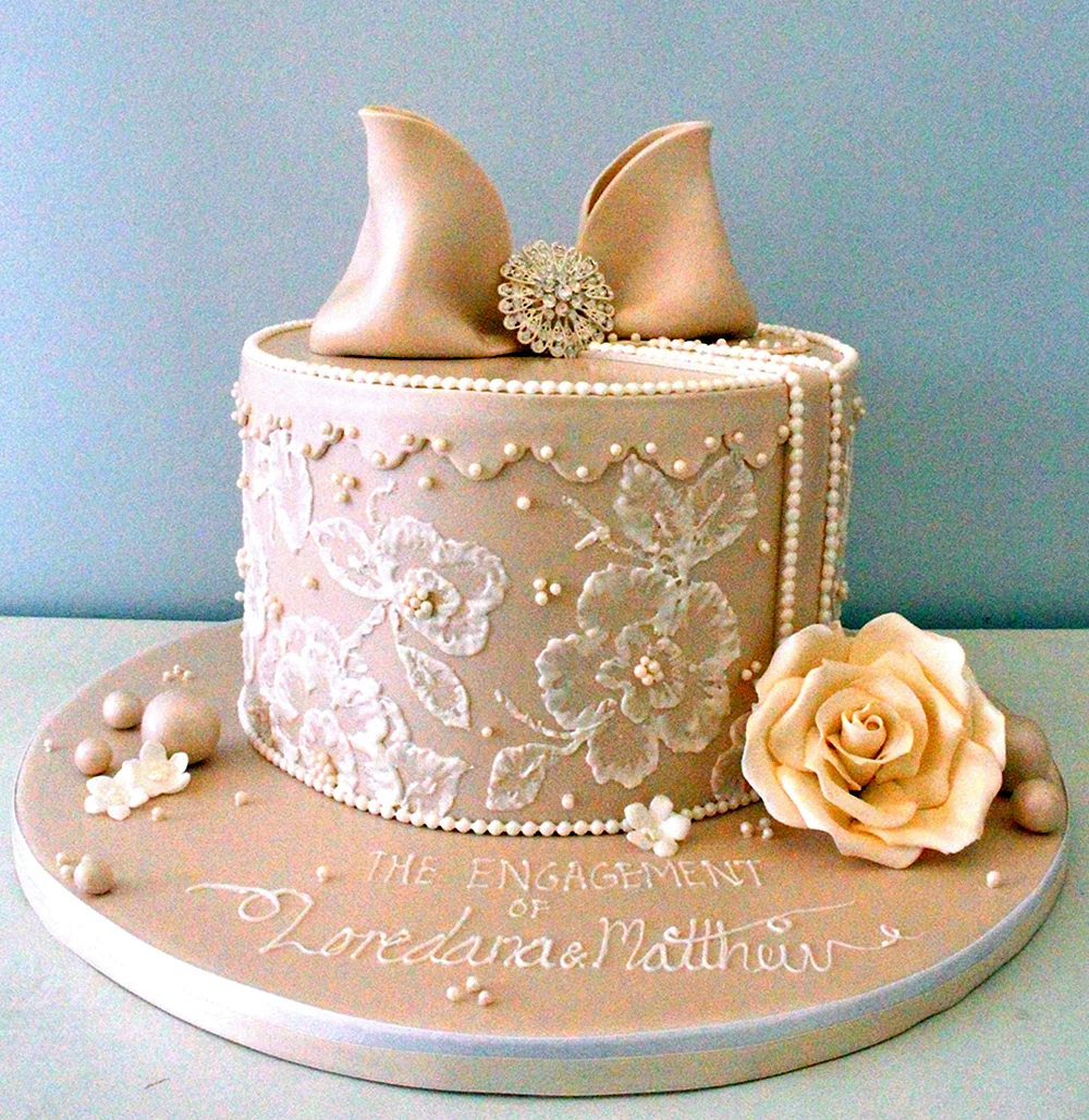 Свадебный торт ододноярусный
