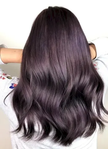 Темные волосы с фиолетовым отливом