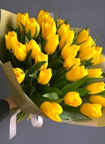 Тюльпаны букет жёлтые6