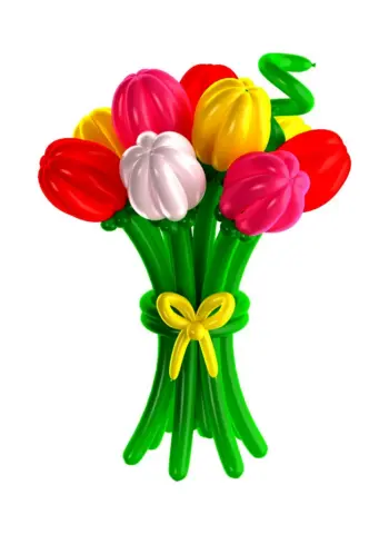 Тюльпаны из воздушных шариков