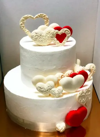 Торт для свадьбы двухуровневый