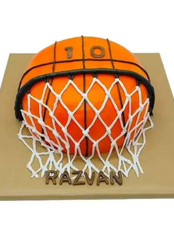 Торт в виде баскетбольного мяча