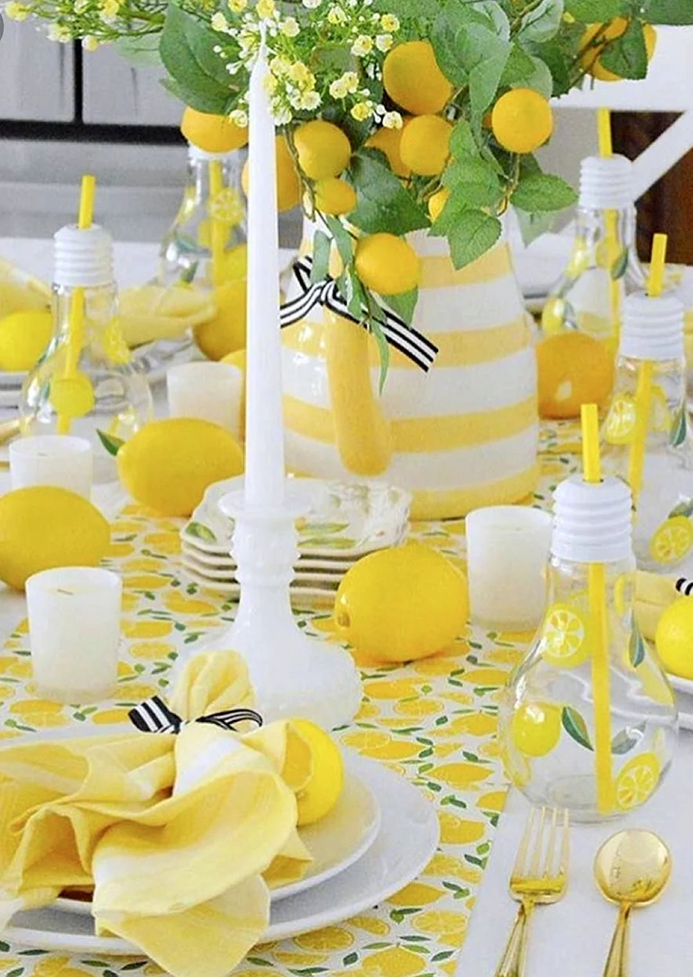 Украшение лимонами на свадьбу