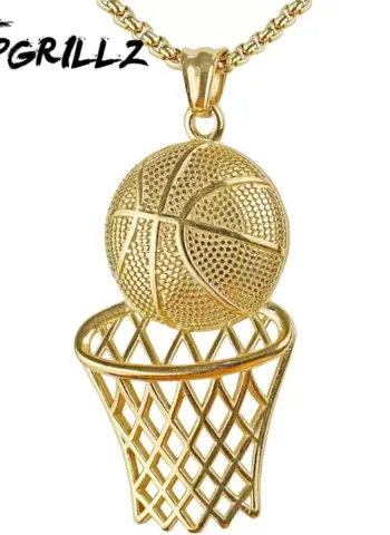 Золотой баскетбольный мяч подвеска
